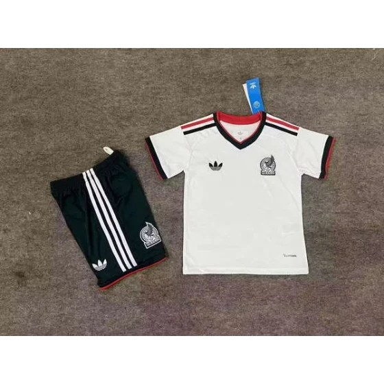 Mexico National Team Away game 2026World Cup jersey set Children's jersey Soccer uniform Clothing Shorts 16-28  2-13 YEARS