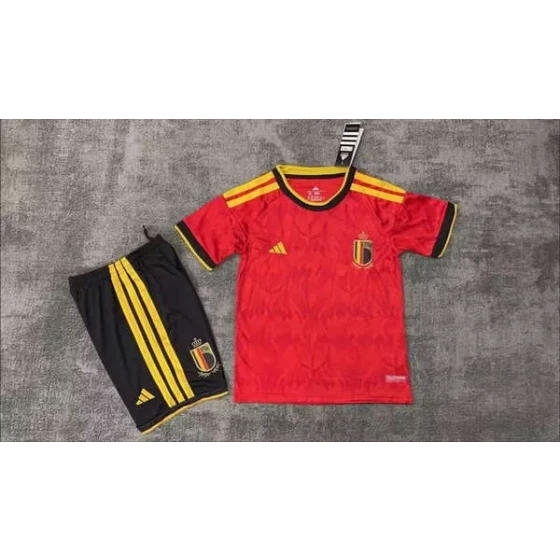 Belgium National Team Home field 2026World Cup jersey set Children's jersey Soccer uniform Clothing Shorts 16-28  2-13 YEARS