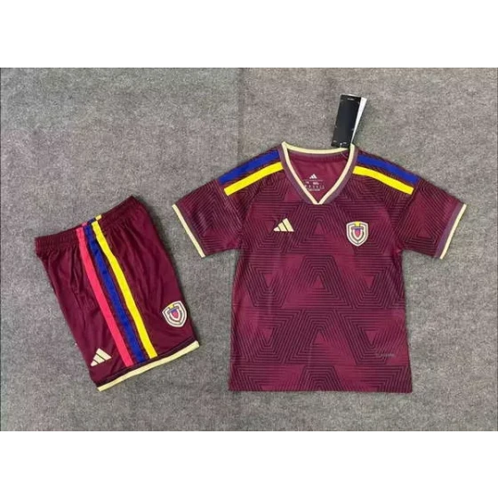 Venezuela National Team Home field 2026World Cup jersey set Children's jersey Soccer uniform Clothing Shorts 16-28  2-13 YEARS