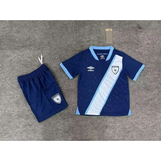 Equipo de la Selección de Guatemala Partido de Visitante Camiseta Mundial 2026 Conjunto Infantil Uniforme de Fútbol Pantalones Cortos 16-28 2-13 AÑOS