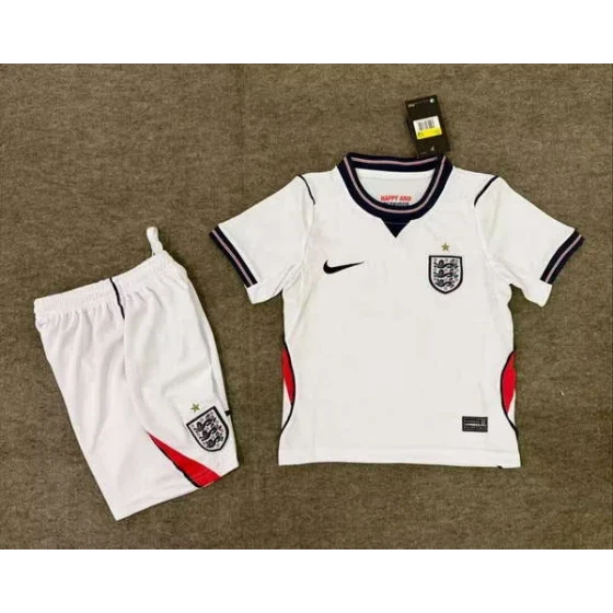 England National Team Home field 2026World Cup jersey set Children's jersey Soccer uniform Clothing Shorts 16-28  2-13 YEARS