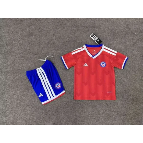Chile National Team Home field 2026World Cup jersey set Children's jersey Soccer uniform Clothing Shorts 16-28  2-13 YEARS