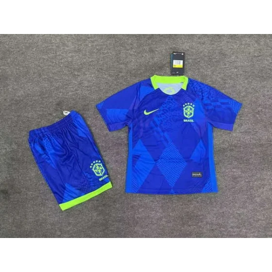 Brazil National Team Away game 2026World Cup jersey set Children's jersey Soccer uniform Clothing Shorts 16-28  2-13 YEARS