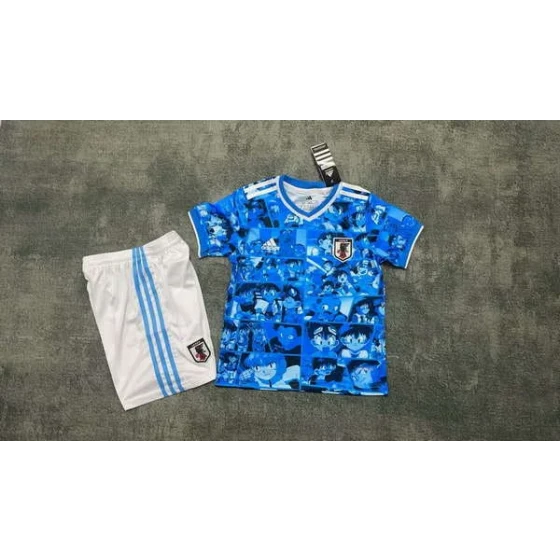 Set de camiseta de la selección de Japón para la Copa Mundial 2026 - Uniforme de fútbol infantil - Camiseta y pantalón corto - Tallas 16-28 (2-13 años)