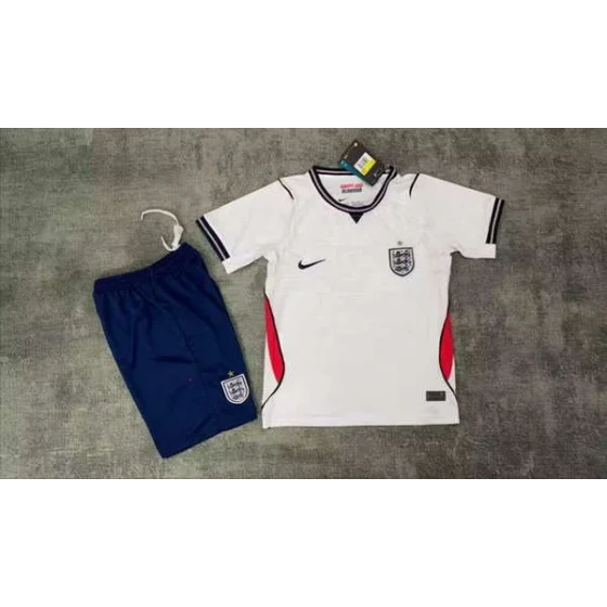 Conjunto de Jersey de la Selección de Inglaterra para Local 2026 Copa Mundial para Niños