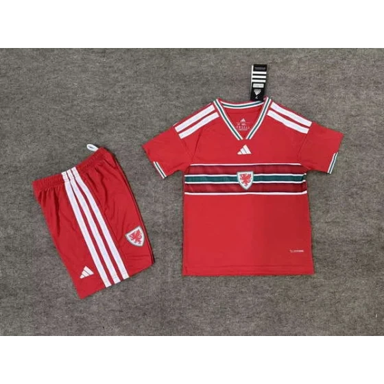 Conjunto de camiseta local de la selección de Gales para la Copa Mundial 2026 para niños