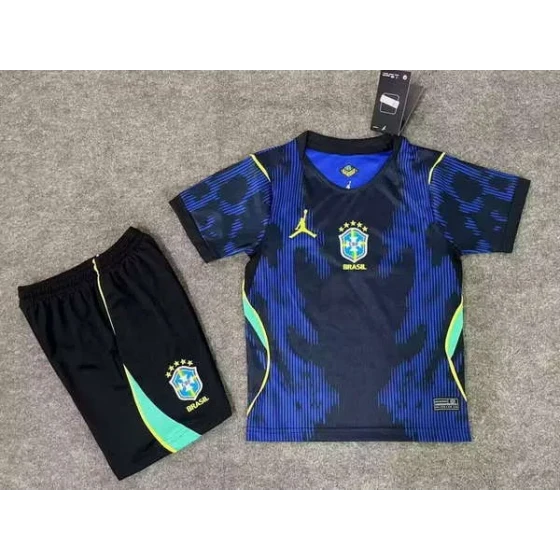 Brazil National Team Away game 2026World Cup jersey set Children's jersey Soccer uniform Clothing Shorts 16-28  2-13 YEARS